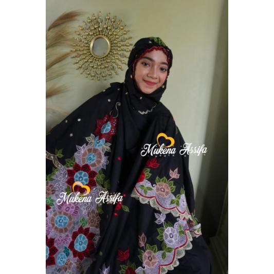 mukena bordir motif kerancang mukena bordir mukena dewasa mewah cantik elegant