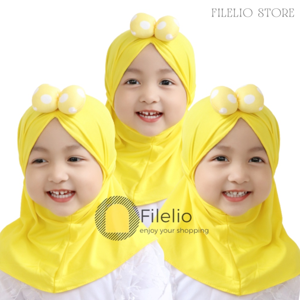 TERMURAH Hijab Anak Lucu Murah Minie Polkadot Kerudung Anak Perempuan Umur 0-3 Tahun Jilbab Jersey