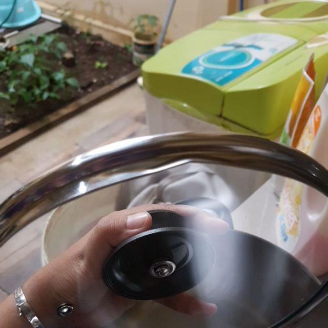 Panci Dengan Penutup, Peralatan Masak Dari Kaca, Baja Tahan Karat , 2.8 Liter An426