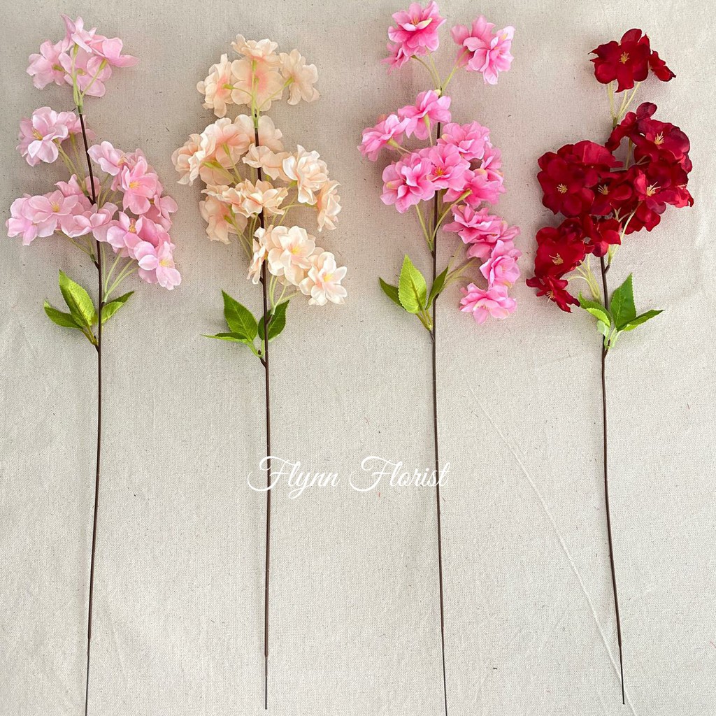 Bunga Cherry Blossom Paris x1(satuan) Bunga Artificial / Bunga Plastik / Bunga Dekorasi / Pernikahan-2