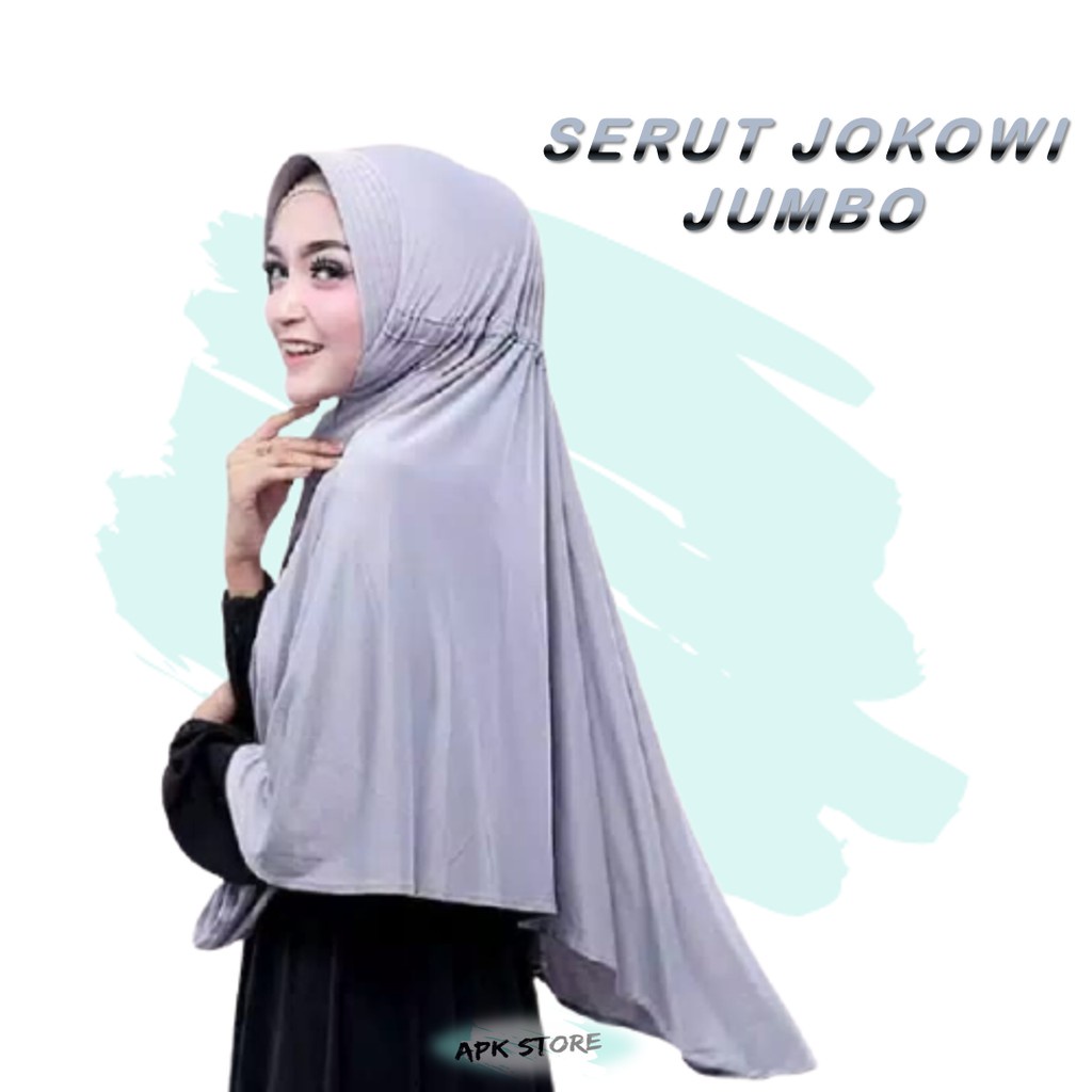 (COD) Jilbab Serut Jumbo Polos Jersey || Jilbab Instan Serut Polos Jumbo Jersi Hijab Instan Serut Talita