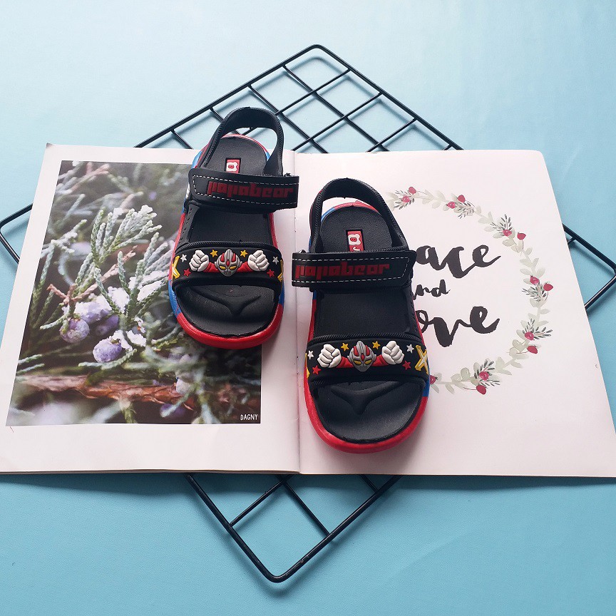 LittleAaron OKAY ULTRA 018 Sepatu Sandal Anak Laki Laki Bahan PU Model Lucu 4-8 Tahun Import