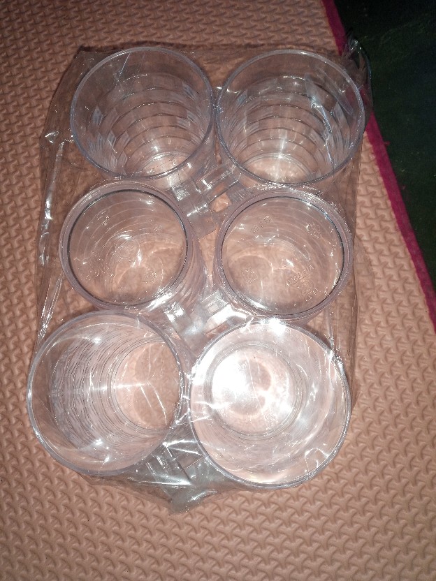 Gelas Gagang Tikar Warna Gelas Plastik 1 Lusin Cangkir Plastik Warna