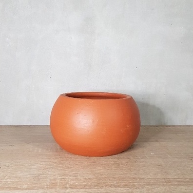 Pot Tanaman Terracotta Terakota Tanah Liat Gerabah Tembikar Bowl D13 Bulat Donat