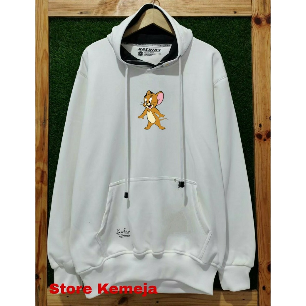 Sweater Hoodie Pria Wanita Jumbo Jaket Hodie Cowok Cewek Distro Bandung Suiter Laki-Laki Kekinian Bahan Katun Warna Bulgandi Cream Sweeter Cowo Murah MR DEE