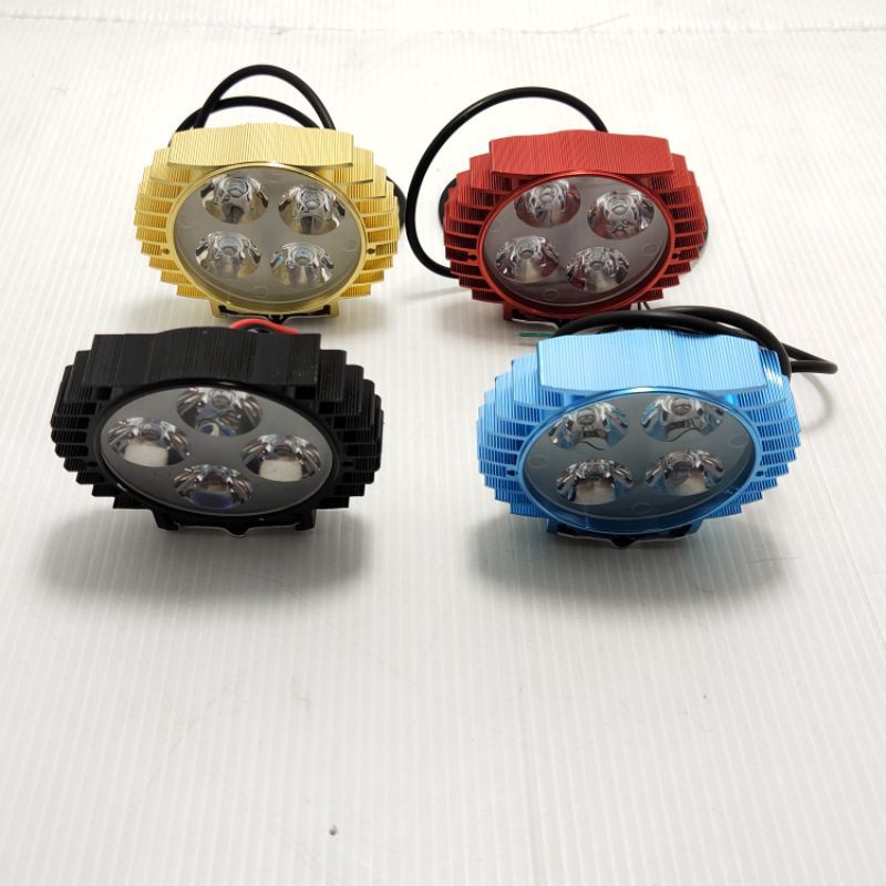Lampu sorot lampu tembak led 4 mata gepeng 3 mode universal