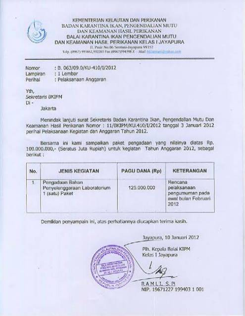 Surat Karantina Ikan Indonesia