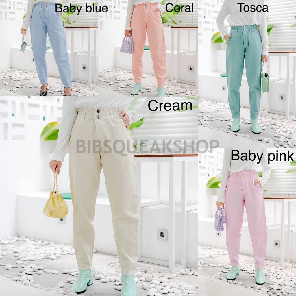 CELANA JEANS WANITA BF PASTEL KOREA