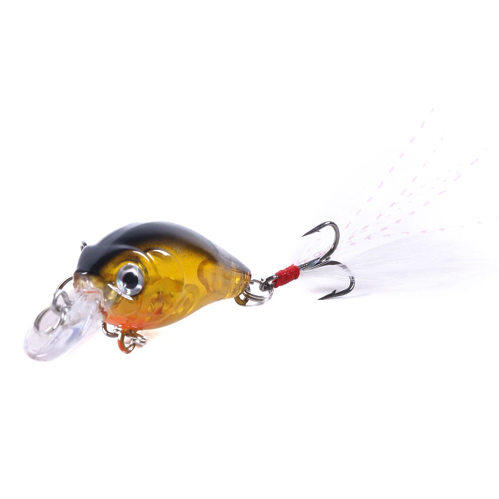 HENGJIA 1pcs CrankBait Minnow Umpan Pancing 4.5cm/4g Swimbait Fishing Lure Ikan Memancing Tackle