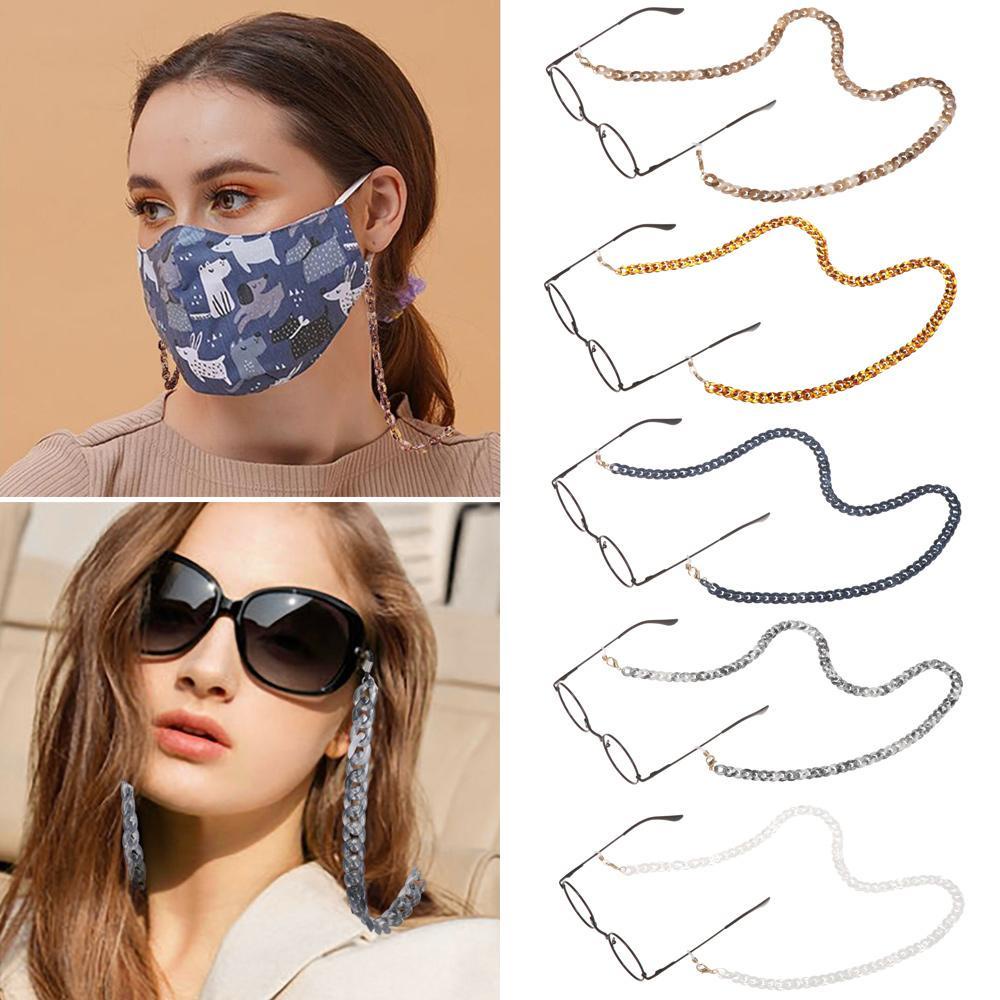 Rantai Kacamata Nanas Mode Baru Warna Permen Mata Memakai Aksesoris Rantai Leher Gantung Akrilik