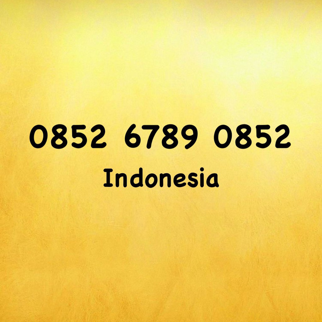 Nomor Cantik Kartu AS Seri Operator - 52 - 852 - 0852 6789 0852