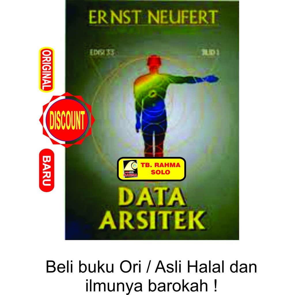 DATA ARSITEK JILID 1 EDISI 33 ERNST NEUFERT Sunarto Tjahjadi Erlangga Buku Asli Original Ori Grosir 