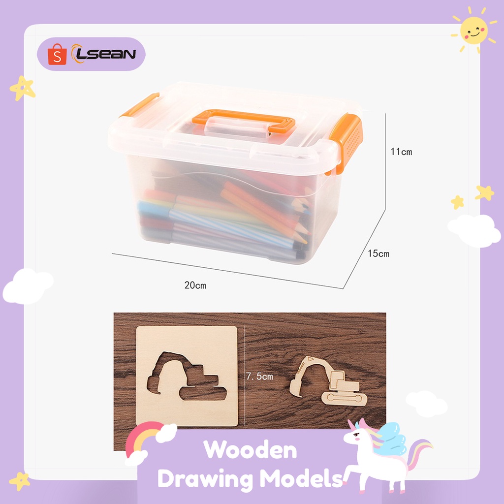 PAINTING PACKAGE COLORING | WOODEN DRAWING MODELS