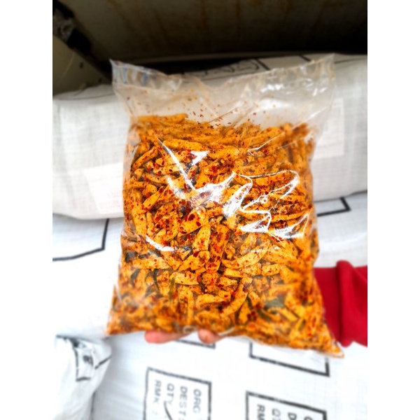 

basreng pedas daun jeruk kiloan / basreng ori daun jeruk kiloan / sebring basreng daun jeruk / snack viral / jajanan kekinian / basreng kemasan 1000 gram