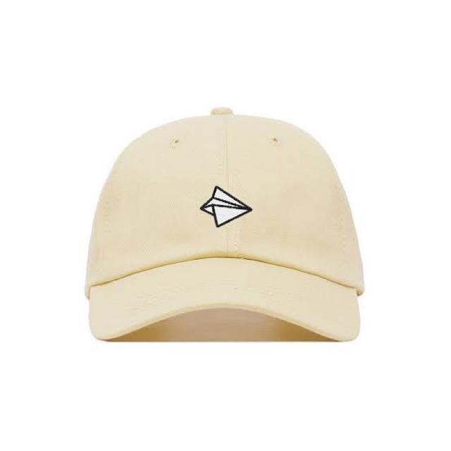 Topi baseball kaktus cream-Pesawat kertas cream