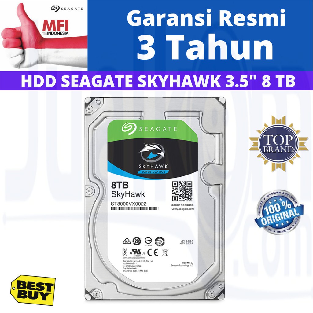 Seagate SkyHawk Harddisk Surveillance CCTV 8TB SATA 3.5&quot;