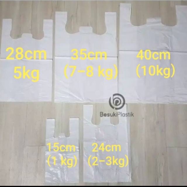 Plastik Kresek Putih BESAR / Kresek BESAR / Kantong Kresek BESAR / Kresek Jumbo Putih