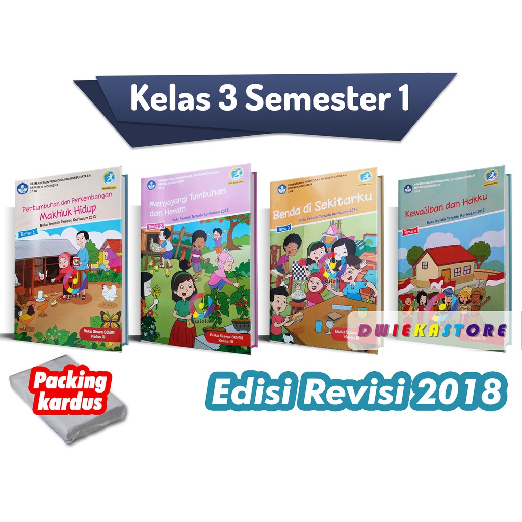 Paket Buku Tematik Sd Kelas 3 Semester 1 Tema 1234 Kurikulum 2013 Edisi Revisi 2018