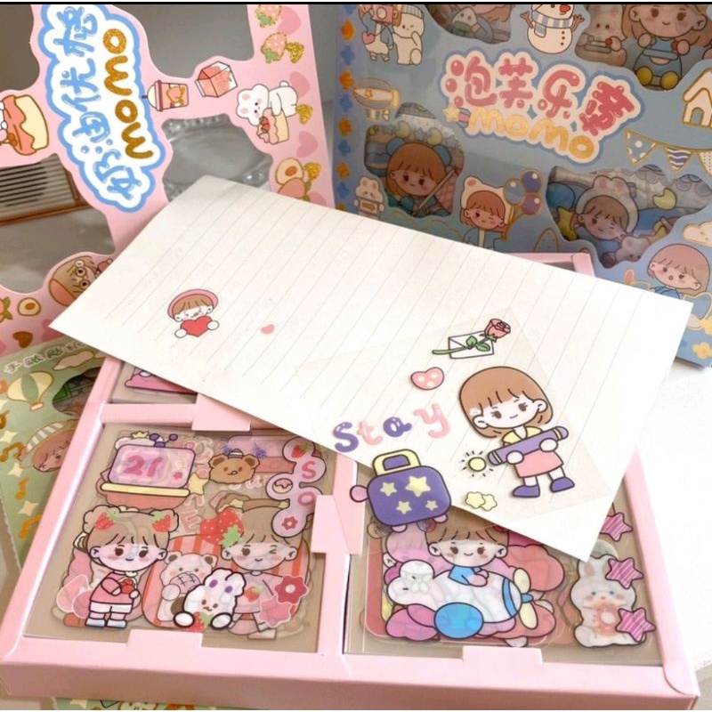 sticker motif /stiker perlembar /sticker 2d/ sticker momo