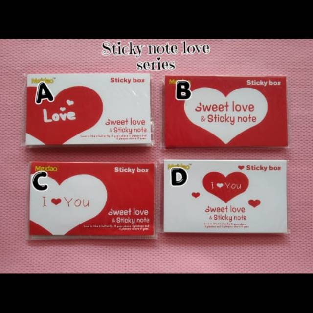 

STICKY NOTES SET KARAKTER LOVE