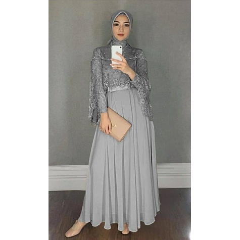 TERLARIS - Busana Muslim Gamis terbaru lebaran 2022 Murah Gaun Pesta Muslimah Baju Pesta Wanita Kond