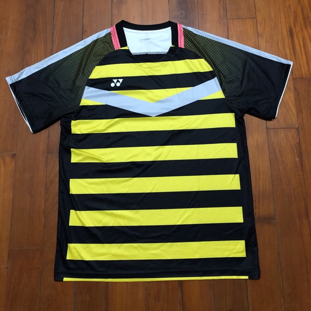 Baju badminton yonex kuning hitam preloved