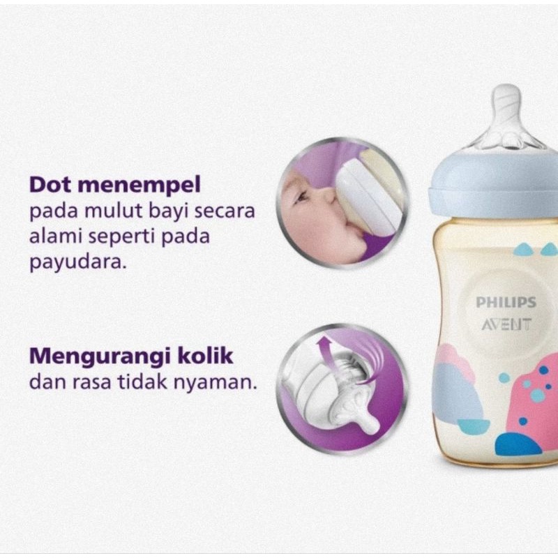 Philips Avent Natural PPSU Bottle 260 ml Twin Pack - Botol Susu Bayi