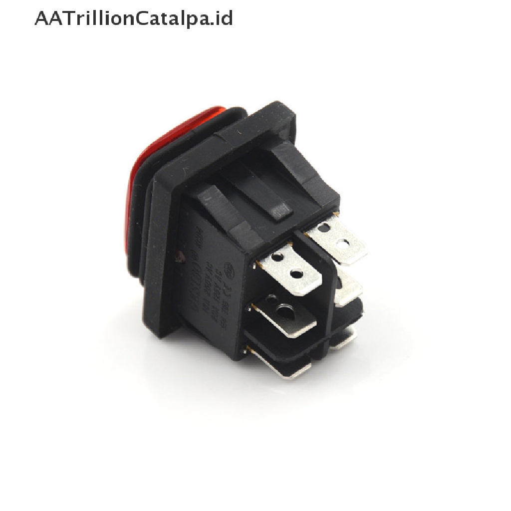 Aa Saklar Rocker Switch 3 Posisi 6Pin DC 12V Anti Air Dengan Lampu LED Untuk Mobilperahu