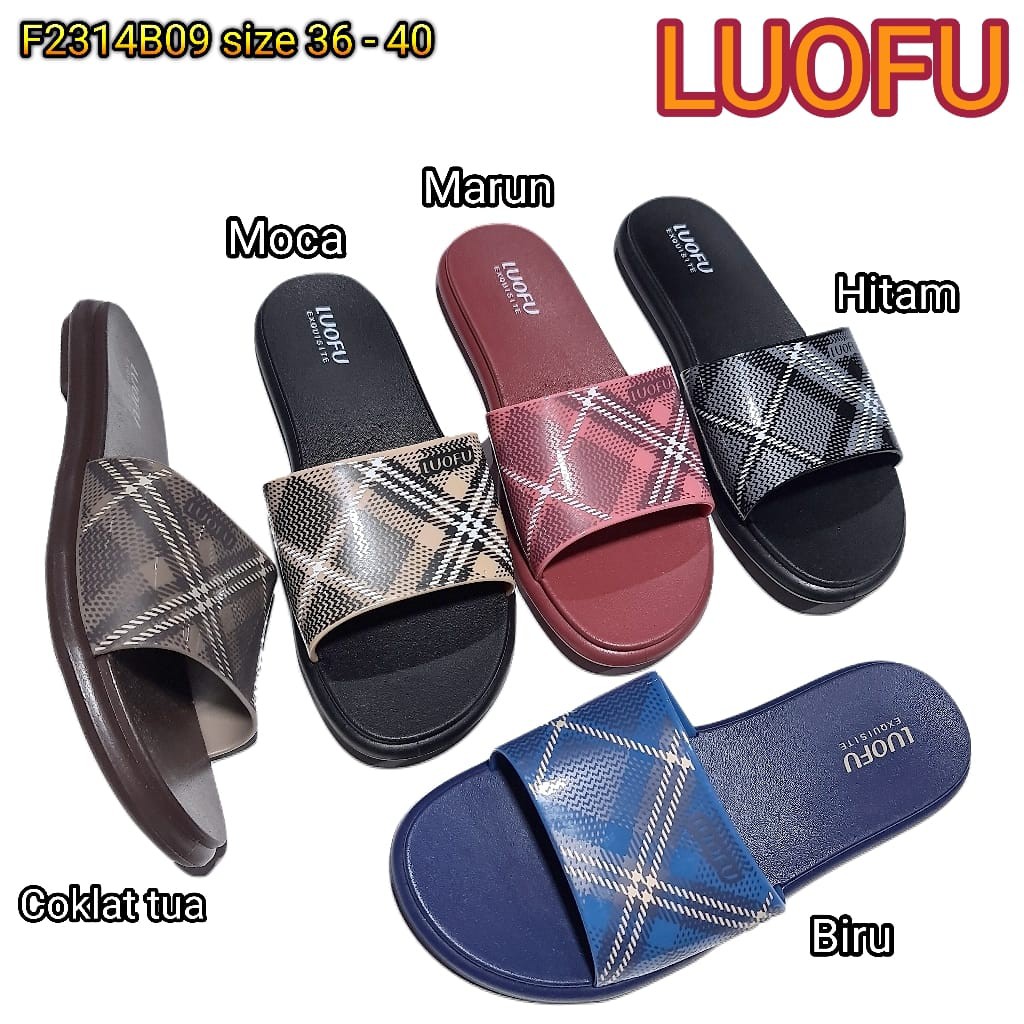 jelly sandal selop karet luofu sendal slide kokop import f2314B09