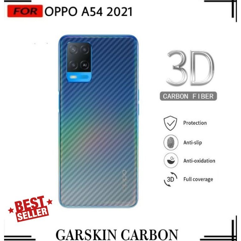 Skin Carbon OPPO A54 Garskin Transparant Handphone