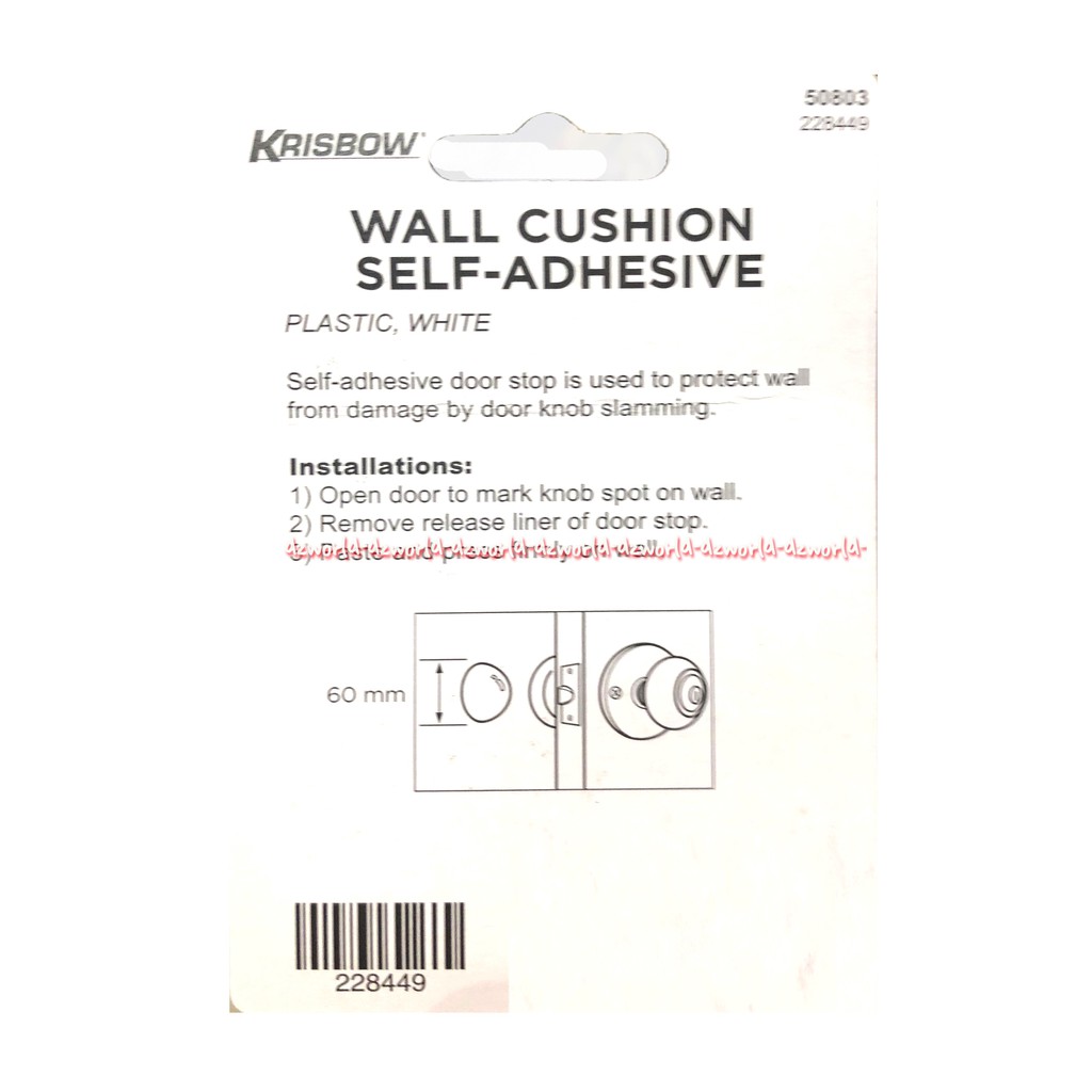 Krisbow Wall Cushion Self Adhesive 2Pcs Alat Pengganjal Pintu