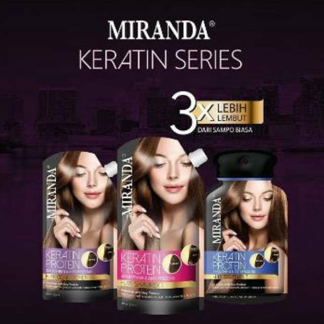 ❤ jselectiv ❤ MIRANDA KERATIN SERIES All Products | MIRANDA KERATIN Shampoo Conditioner / Hair Treatment (Masker) Soy Protein/Collagen Extract (Ekstrak Kolagen) / Smoothing Spray (Vitamin Rambut)