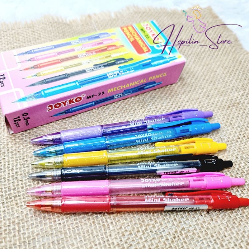 

Pensil Mekanik Ecer Joyko MP-23 Kecil Lucu Imut 0.5 mm / Mechanical Pencil Joyko MP-23 Warna Warni / Pensil Cetekan