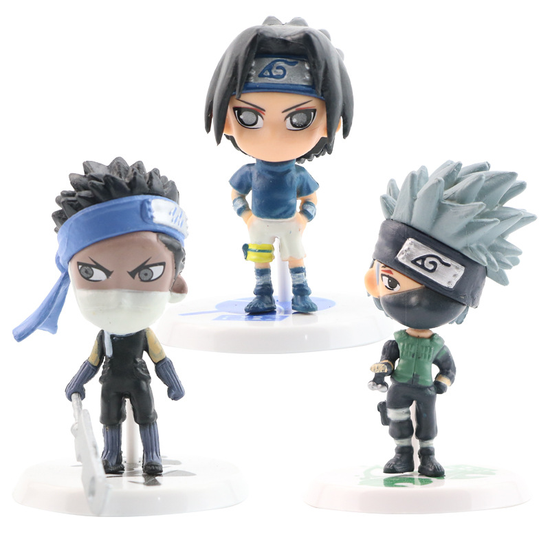 6pcs 12pcs/set Anime Naruto Action Figure Naruto Kakashi Minato Sasuke Model Lebah Mainan PVC