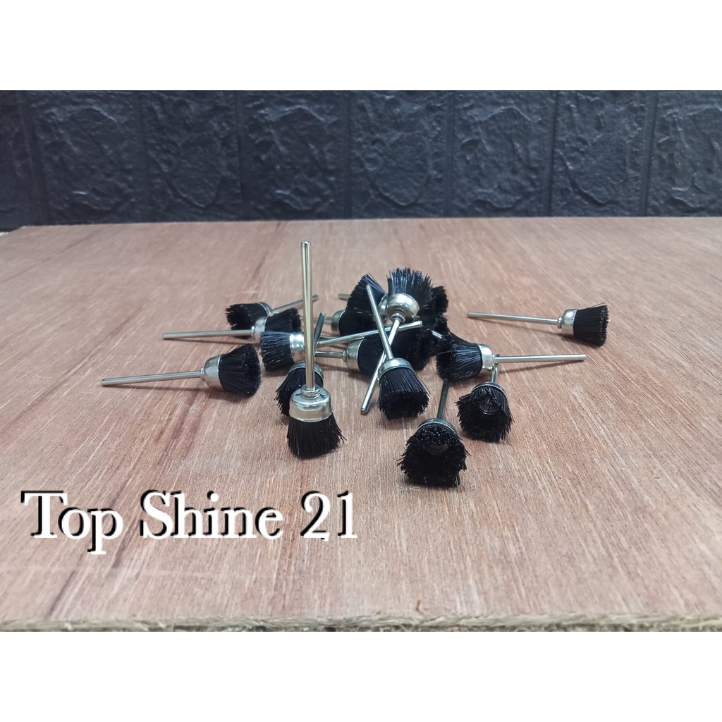 Mata Bor Sikat Kawat Mangkok Halus Hitam / Mata Tuner Sikat Mangkok