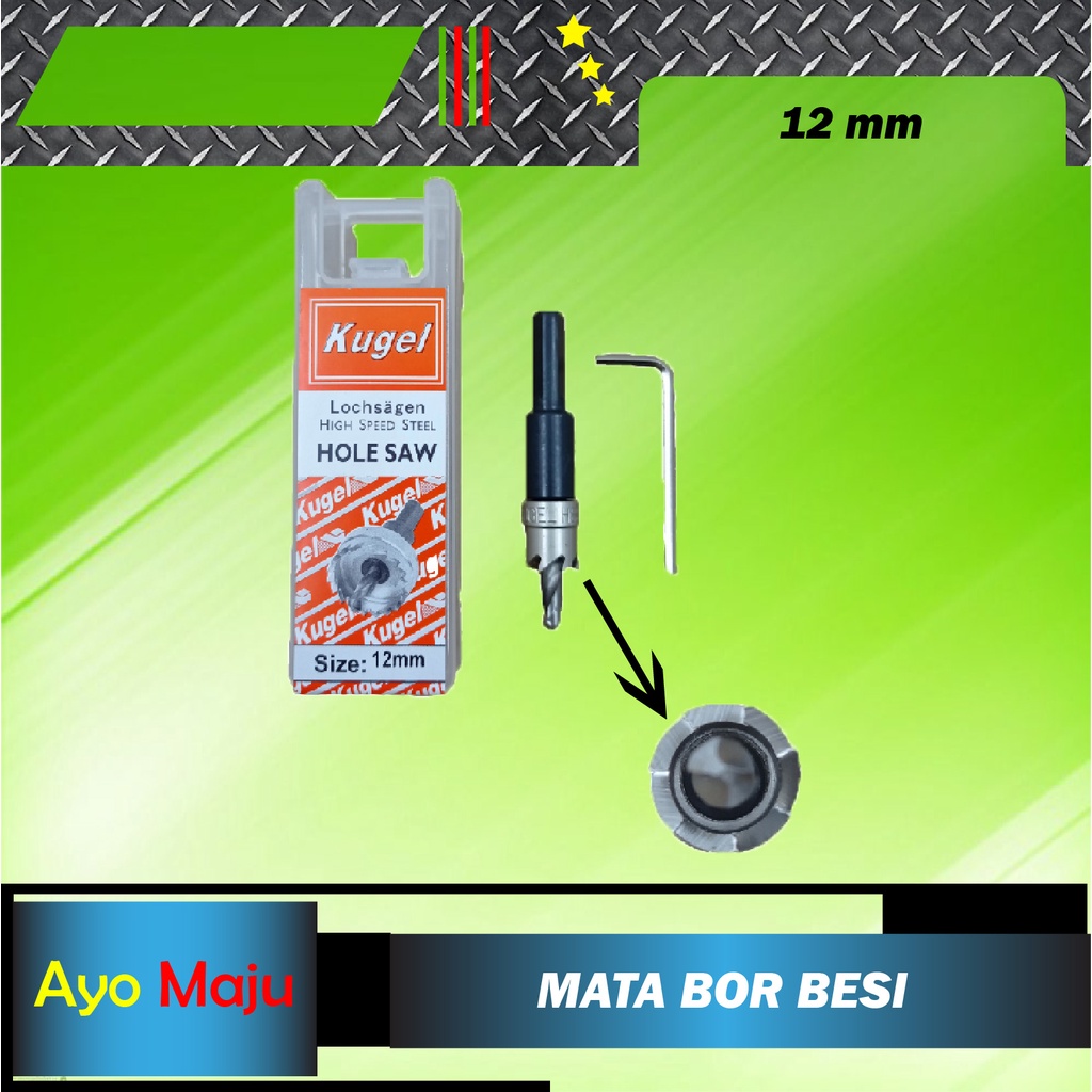 Hole Saw Besi 12mm / HoleSaw Besi 12mm / Mata Bor Besi 12mm KUGEL