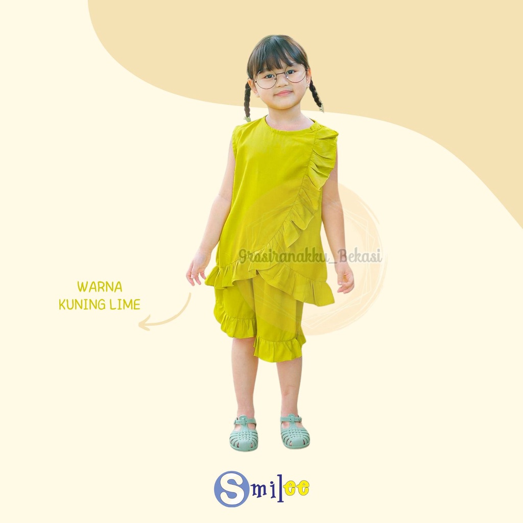 Setelan Anak Rayon  Gempita Smilee Mix Warna Size 1-5 Th