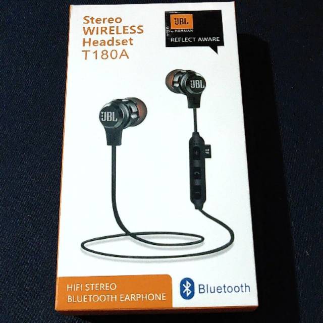 Headset Bluetooth JBL T180A Earphone Bluetooth Sport JBL Reflect