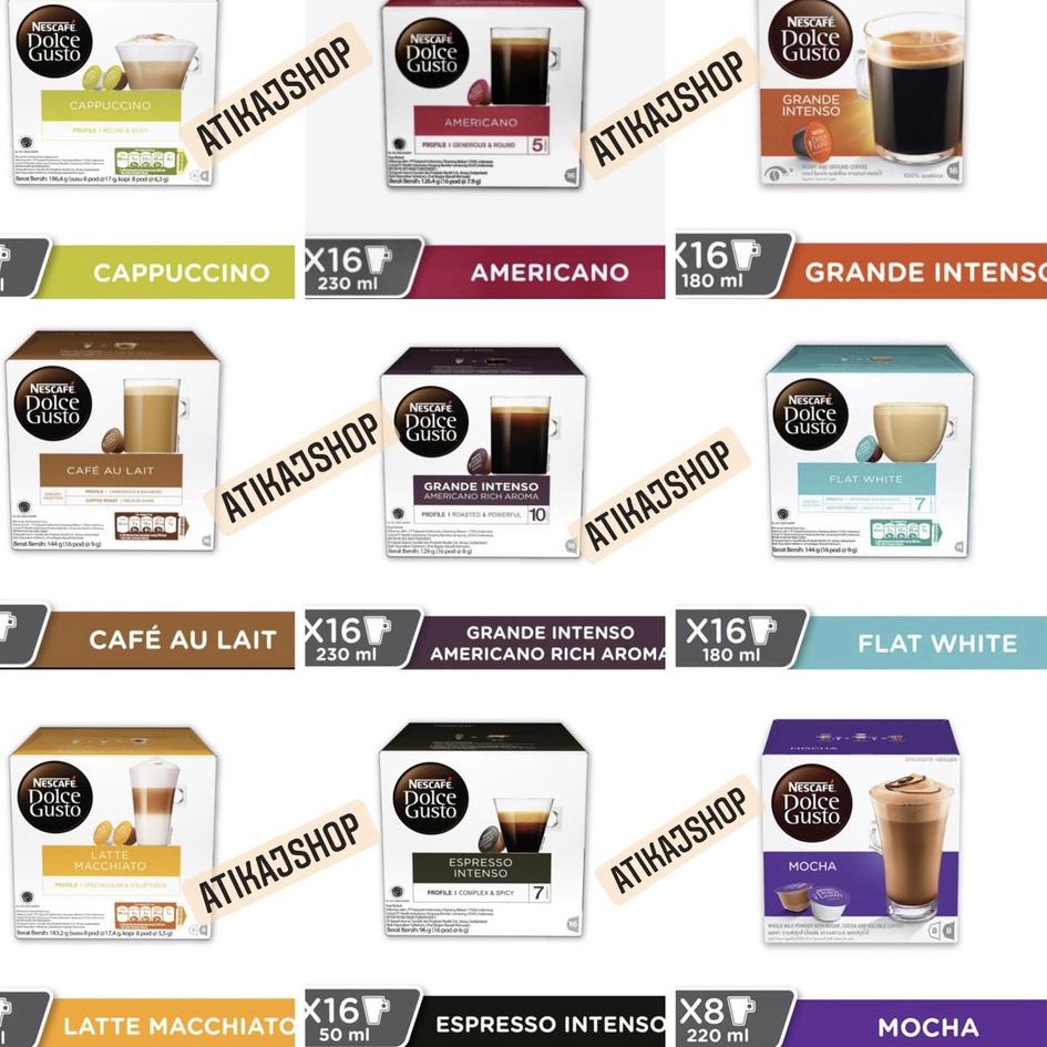 

[DISCOUNT N0N75] ECERAN Nescafe Dolce Gusto NDG Capsule Kapsul Stok Banyak