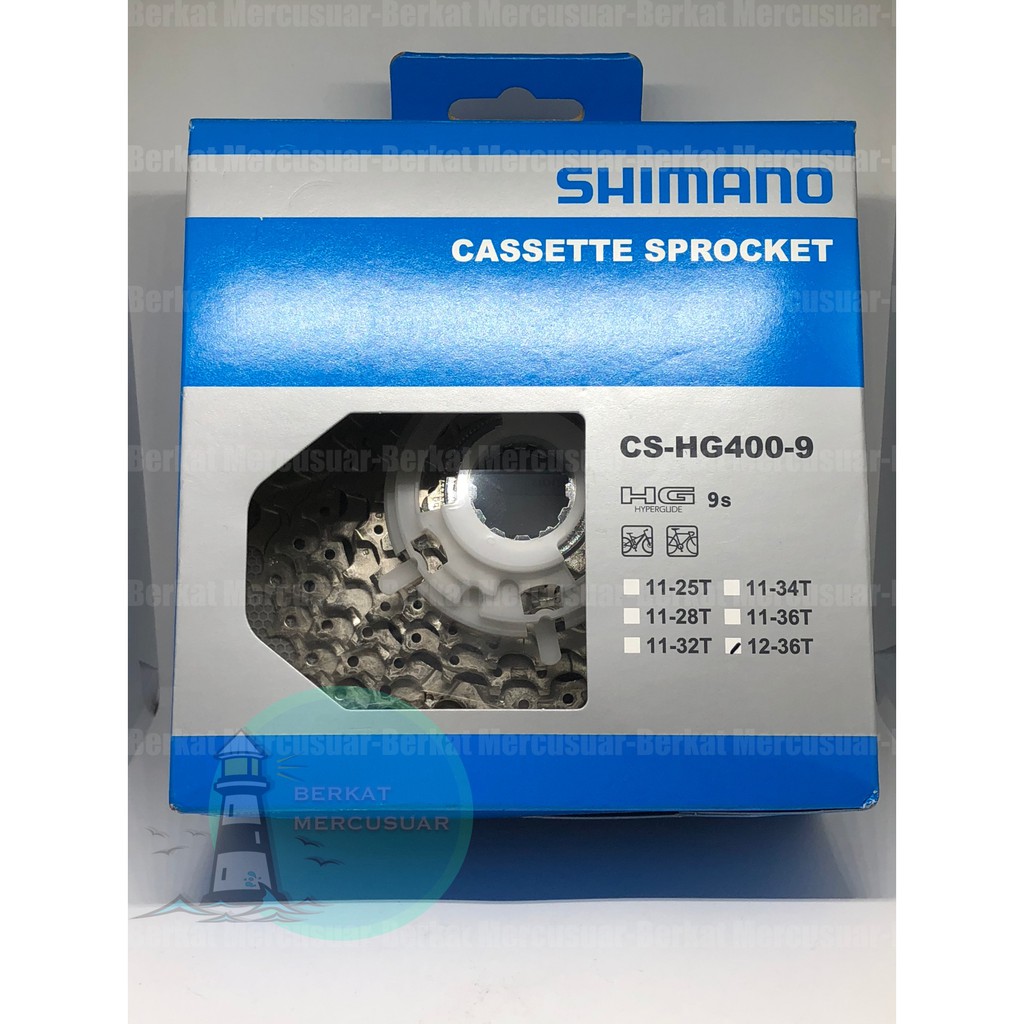 Cassette Sprocket Shimano 12-36T HyperGlide untuk Sepeda 9 Speed