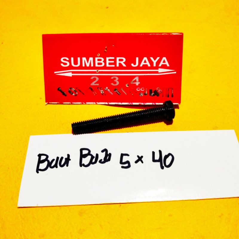 Baut  baja M5 5 x 40 isi 10 TERMURAH