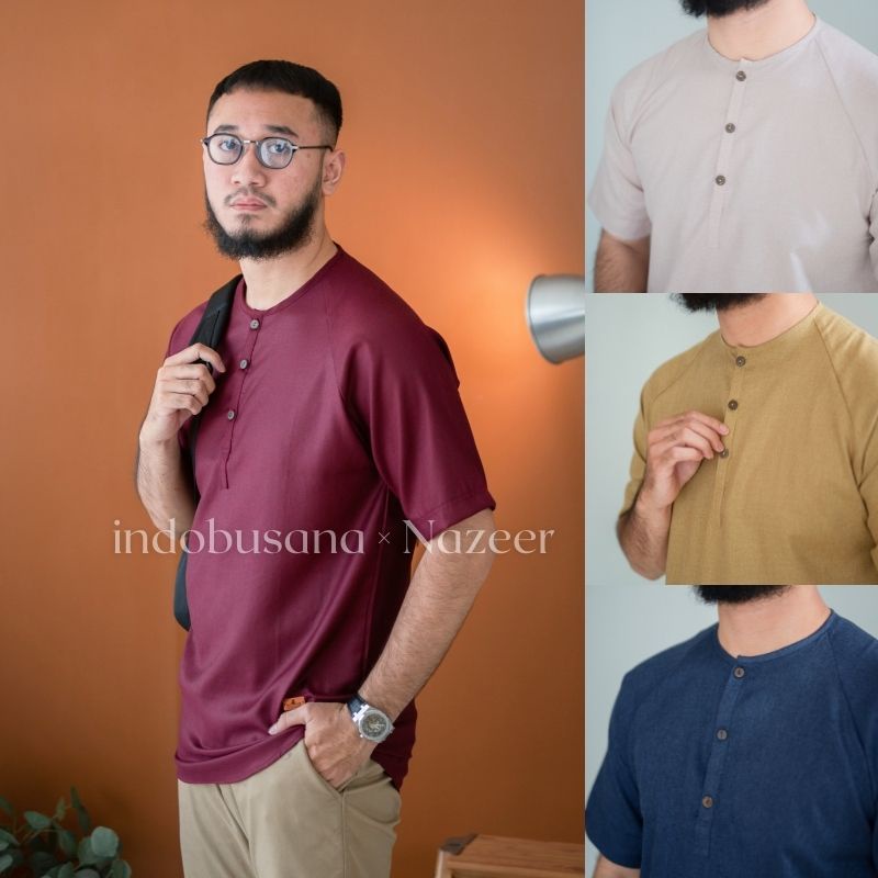 Koko Basic Pria Casual Simpel Keren Lengan Pendek HASAN NAZEER