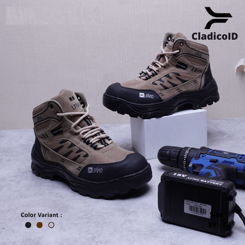 Safety Shoes Original Unisex Cowok Cewek Boots Ujung Besi Cocok Untuk Kerja Lapangan Outdoor Proyek Mendaki Gunung Sepatu Sefty