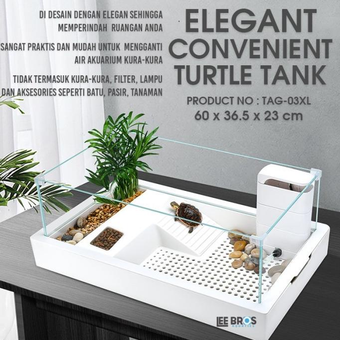 Elegant Aquarium Kura Kura Xl / Tank Kura / Kandang Kura Seri Tag Jenikajanet