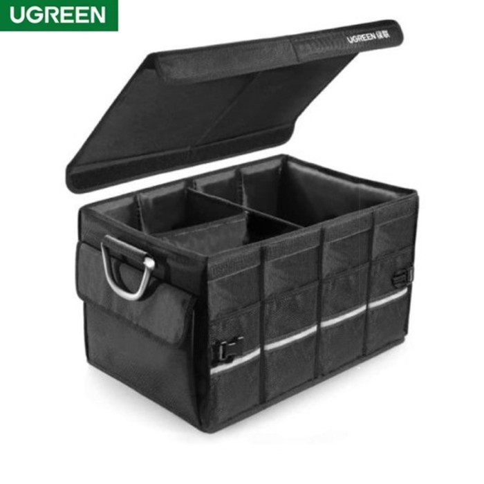 UGREEN Car Storage Box Organizer Trunk Tempat Penyimpanan Botol Air Minum Makanan Snack Di Bagasi Mobil LP256