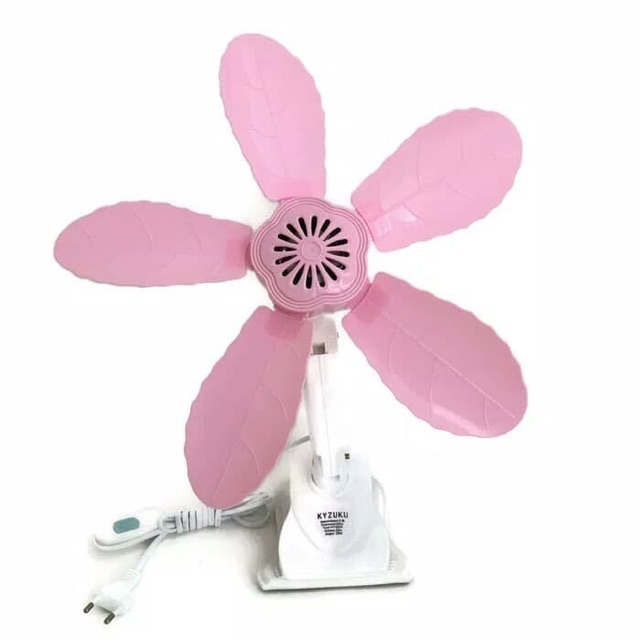 KIPAS ANGIN JEPIT KYUZU 29 WATT 5 BALING ( DINDING , JEPIT , BERDIRI ) WARNA PINK