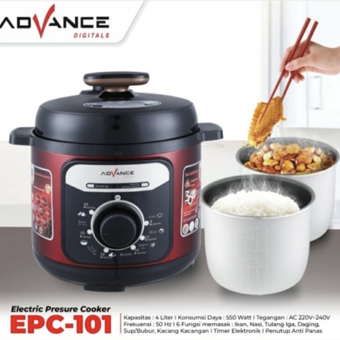 Advance Electric Pressure Cooker EPC-101 Panci Presto 4 Liter EPC101