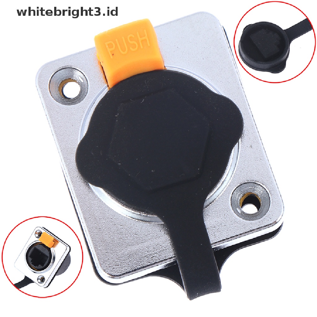 (whitebright3.id) Soket Konektor RJ45 Female Tahan Air IP65