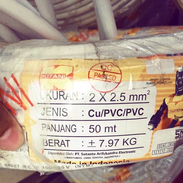 KABEL NYM 2 X 2,5 mm KITANI KABEL KAWAT TEMBAGA MURNI