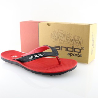  SANDAL  JEPIT  TRENDY ANDO  THUNDER ORIGINAL MERAH HITAM  